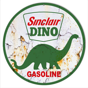 Sinclair Dino Vintage Reproduction Motor Oil Sign 30"x30" Round