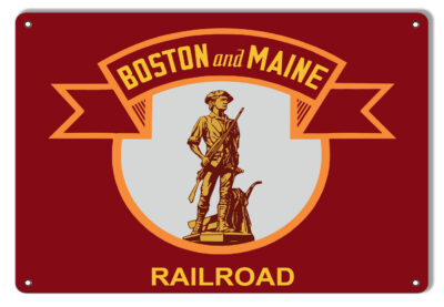 Boston And Maine Railway Reproduction Railroad Sign 12"x18"