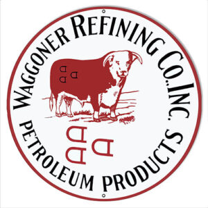 Waggoner Refining Petroleum Reproduction Motor Oil Metal Sign 14"x14" Round