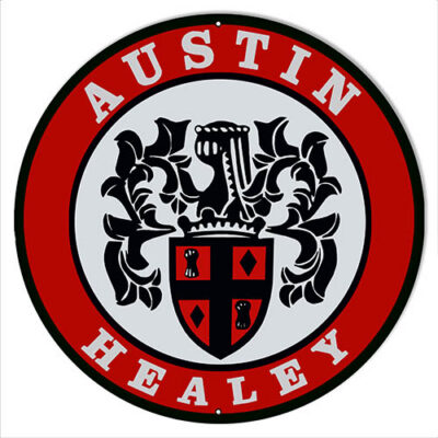 Austin Healey Vintage Car Reproduction Garage Shop Sign 14"x14" Round