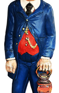 Train Conductor Reproduction Laser Cut Out Railroad Sign 8"x24"