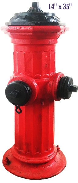 Fire Hydrant Reproduction Laser Cut Out Garage Shop Sign 14"x35"