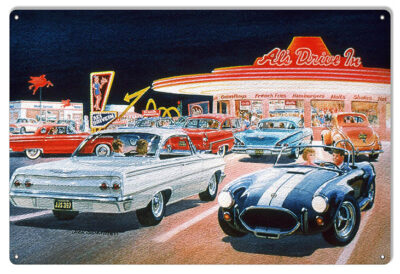 Classic Cars Reproduction Garage Shop Sign By Jack Schmitt 12x18