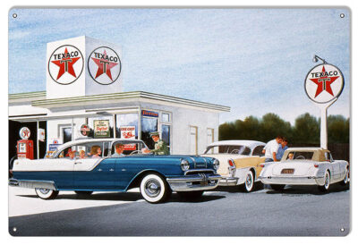 Texaco Motor Oil Reproduction Gas Station Sign By Jack Schmitt 12x18