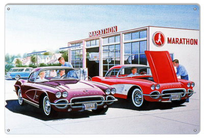 Marathon Gas Station Reproduction Motor Oil Sign By Jack Schmitt 12x18
