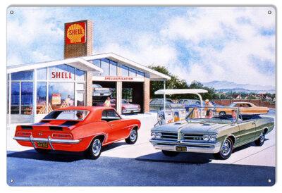 Shell Motor Oil Reproduction Gas Station Sign By Jack Schmitt 12x18