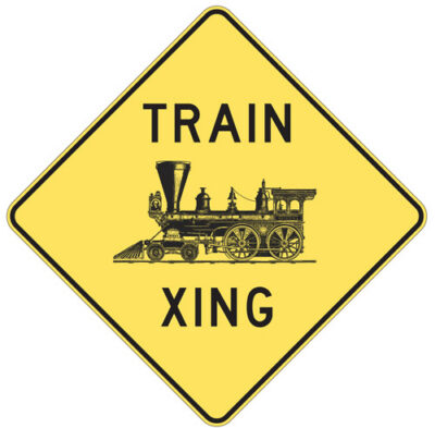 RR-1 Railroad Xing Sign 12"x12"