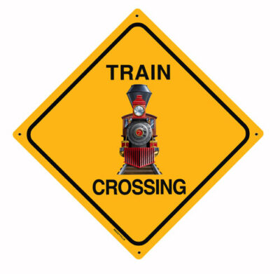 440 Train Crossing Sign 12x12