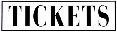 Tickets Railroad Sign 4x14
