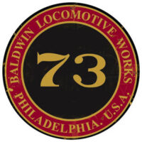 Baldwin Locomotive Herald 14" Round Metal Sign