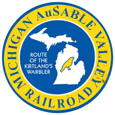 Reproduction Michigan Ausable Valley Railroad Sign 14 Round