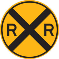 Railroad Xing Sign 18x18 Round