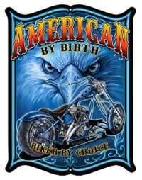 American Biker Cut Out Garage Shop Sign By Steve McDonald 14x18