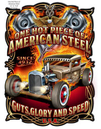Guts Glory Speed Cut Out Hot Rod Sign By Steve McDonald 12x15.8