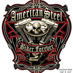 Steel Biker Forever Cut Out Motorcycle Sign By Steve McDonald 13.8x15.