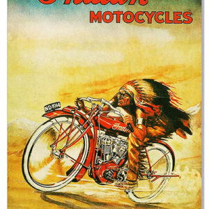 Vintage Indian Motocycle Garage Shop Metal Sign 12x18