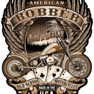 Bobber Motorcycle Cut Out Garage Art Sign By Steve McDonald 16x19.6