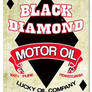 Black Diamond Motor Oil Reproduction Garage Shop Metal Sign 12x18