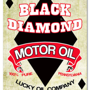 Black Diamond Motor Oil Reproduction Garage Shop Large Metal Sign 16x24