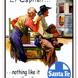 Santa Fe El Capitan Reproduction Railroad Metal Sign 12x18