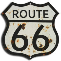 Route 66 Vintage Looking Laser Cut Out Garage Shop Metal Sign 7.5x7.5