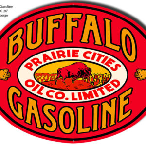 Buffalo Gasoline Reproduction Large Motor Oil Metal Sign 26x34