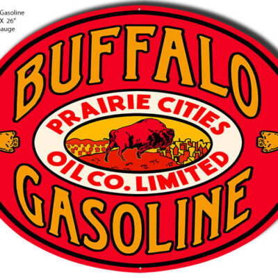 Buffalo Gasoline Reproduction Large Motor Oil Metal Sign 26x34