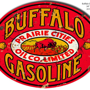 Buffalo Motor Oil Reproduction Gasoline Large Metal Sign 26x34