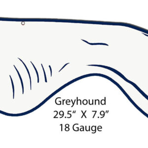 Greyhound Laser Cut Out Nostalgic Metal Sign 7.9x29.5