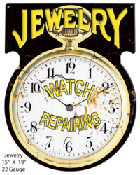 Jewelry Watch Repair Reproduction Cut Out Nostalgic Metal Sign 15x19