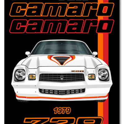 Camaro Z28 1979 Series Garage Art Metal Sign By Rudy Edwards  12x18