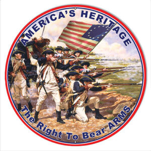 Americas Heritage Military Metal Sign Rudy Edwards 24x24 Round