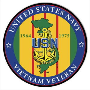 U.S.Navy Vietnam Vet Military Metal Sign Rudy Edwards 14x14 Round