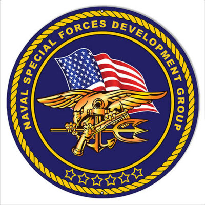 Navy Special Forces Military Metal Sign Rudy Edwards 14x14 Round