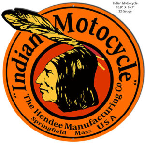 Indian Motorcycle Reproduction Cut Out Garage Shop Metal Sign 16.7x16.9