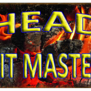 BBQ Grill Head Pit Master Reproduction Nostalgic Metal Sign 18"x30"