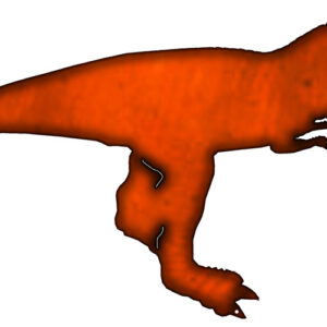 T-Rex Dinosaur Cut Out Wall Decor Faux Copper Metal Sign 10.6x22.