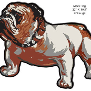 Mack Truck Bull Dog Cut Out Animal Wall Art Metal Sign 19.5x22