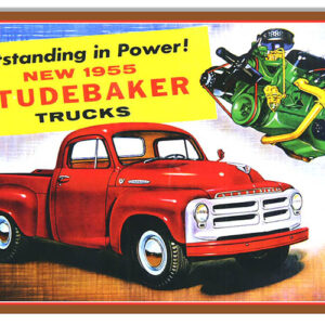 Studebaker Truck 1955 Reproduction Garage Shop Metal Sign 12x18