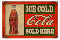Cola Soda Drink Reproduction Restaurant Nostalgic Metal Sign 18"x30"