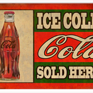 Cola Soda Drink Reproduction Restaurant Nostalgic Metal Sign 18"x30"