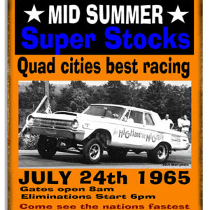 California Drag City Reproduction Motor Speedway Metal Sign 12x18