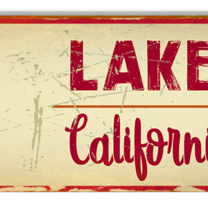 Lake Tahoe California Nevada Street Sign 4"x18" Vintage Looking RVG1406