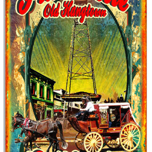 Placerville Old Hangtown 18"x30".040 Alum Stage Coach & Bell Tower RVG1416XL