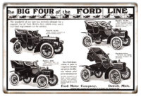 Big Four of The Ford Line 16"x24" .040 Aluminum Sign Nostalgic Ford Motor Co. RVG1419L