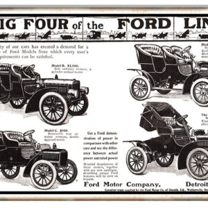 Big Four of The Ford Line 16"x24" .040 Aluminum Sign Nostalgic Ford Motor Co. RVG1419L