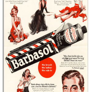 Barbasol Shave Cream For Men And Women 16x24 .040 Aluminum Sign RVG1445L