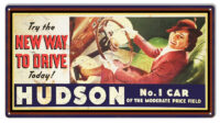 The New Way To Drive Hudson Automotive Co., Aluminum Sign RVG1459 Reproduction