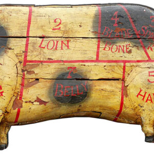 Butchers Pork Chart Wood Looking Pig Laser Cut Out Metal Sign RVG1469S