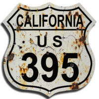 California  US 395 Highway Vintage Looking Metal Sign 7.5"x7.5" RVG1480S